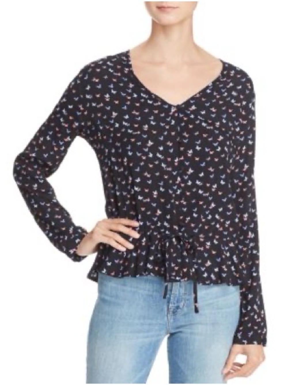 NWT Rails Beaux Top in Mariposa Blue Butterfly Size Small